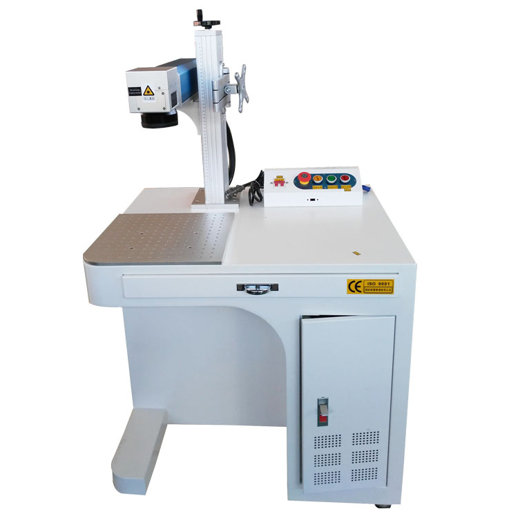 What is the relationship between speed, power and frequency in a laser marking machine?